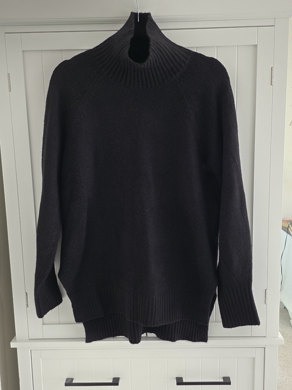 Calvin Klein Jeans Black Ribbed Turtleneck Sweater